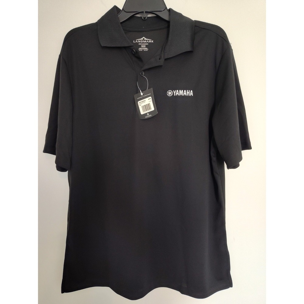 Yamaha Landmark Golf Polo‎ Shirt Size M Black NWT